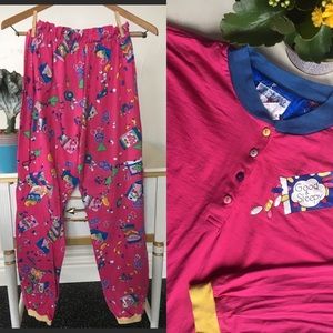 Vintage 80’s✨🌟 “Midnight snack” PJ PANTS and top